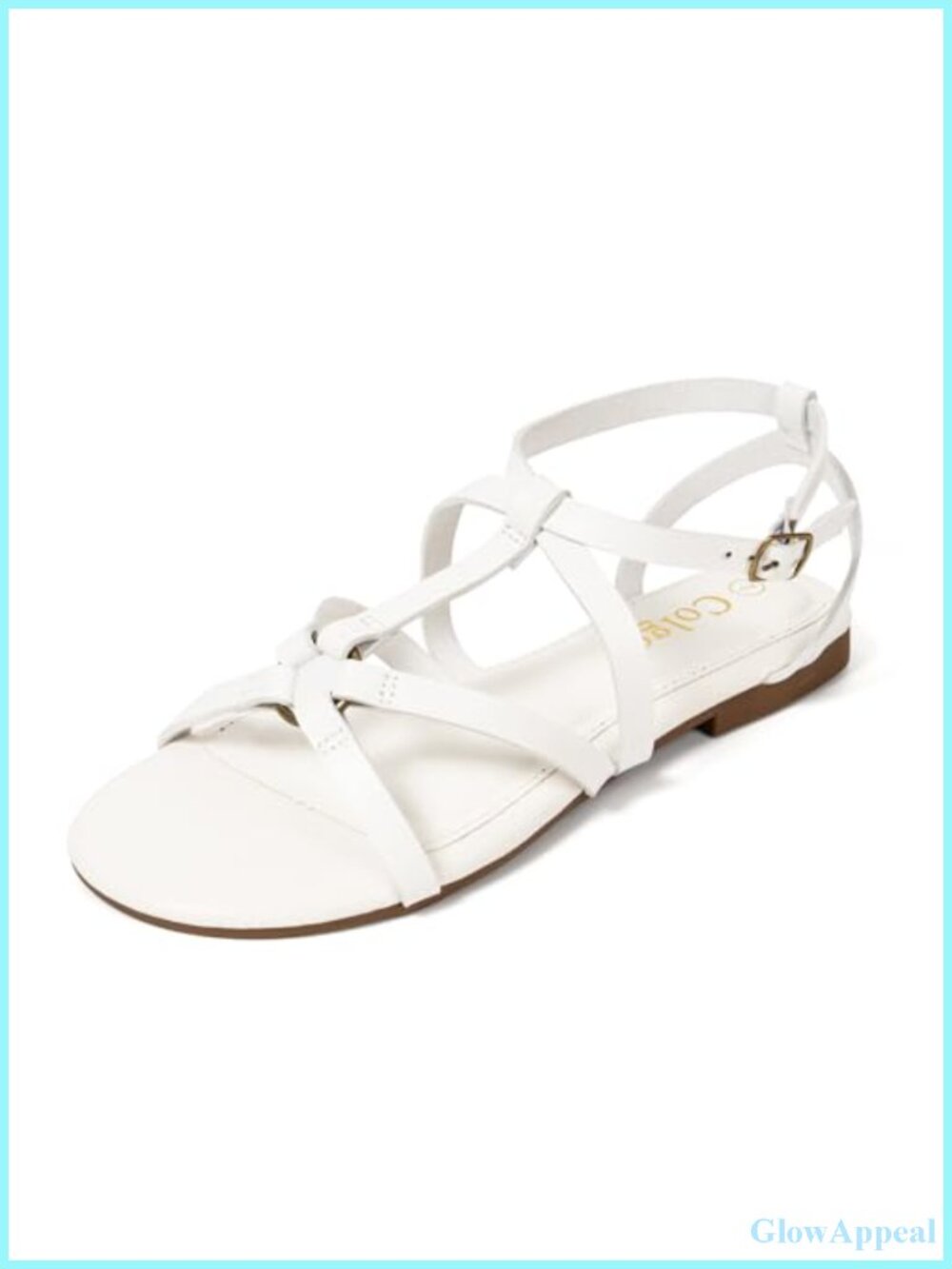 Colgo Women's Criss-Cross Gladiator Flat Sandals Adjustable Ankle Strap Open